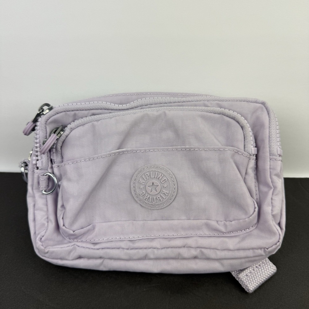 Kipling Abanu Convertible Belt Bag Lavender Nylon Waist Pack Handbag NEW READ